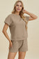 Texture Short Sleeve Top and Shorts Set - 5 Colors