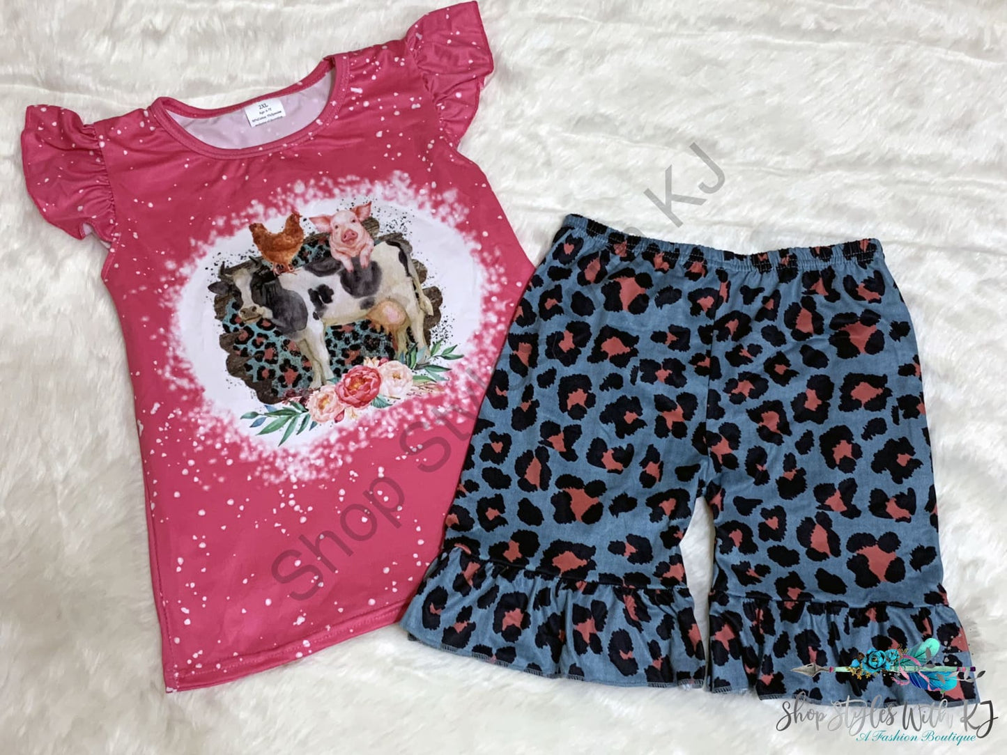 At The Old Corral 2Pc Short Set Kids