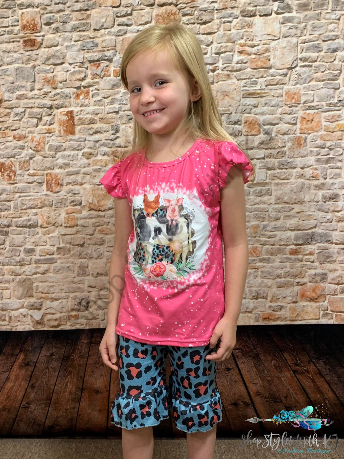 At The Old Corral 2Pc Short Set Kids