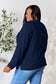 Ribbed Round Neck Slit Knit Top - 5 Colors