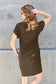 Round Neck Short Sleeve Dress with Pockets - 5 colors
