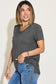 V-Neck High-Low Short Sleeve T-Shirt - 7 Colors