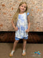 Blue Blooms 2Pc Short Set Kids