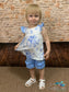 Blue Blooms 2Pc Short Set Kids