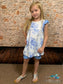 Blue Blooms 2Pc Short Set Kids
