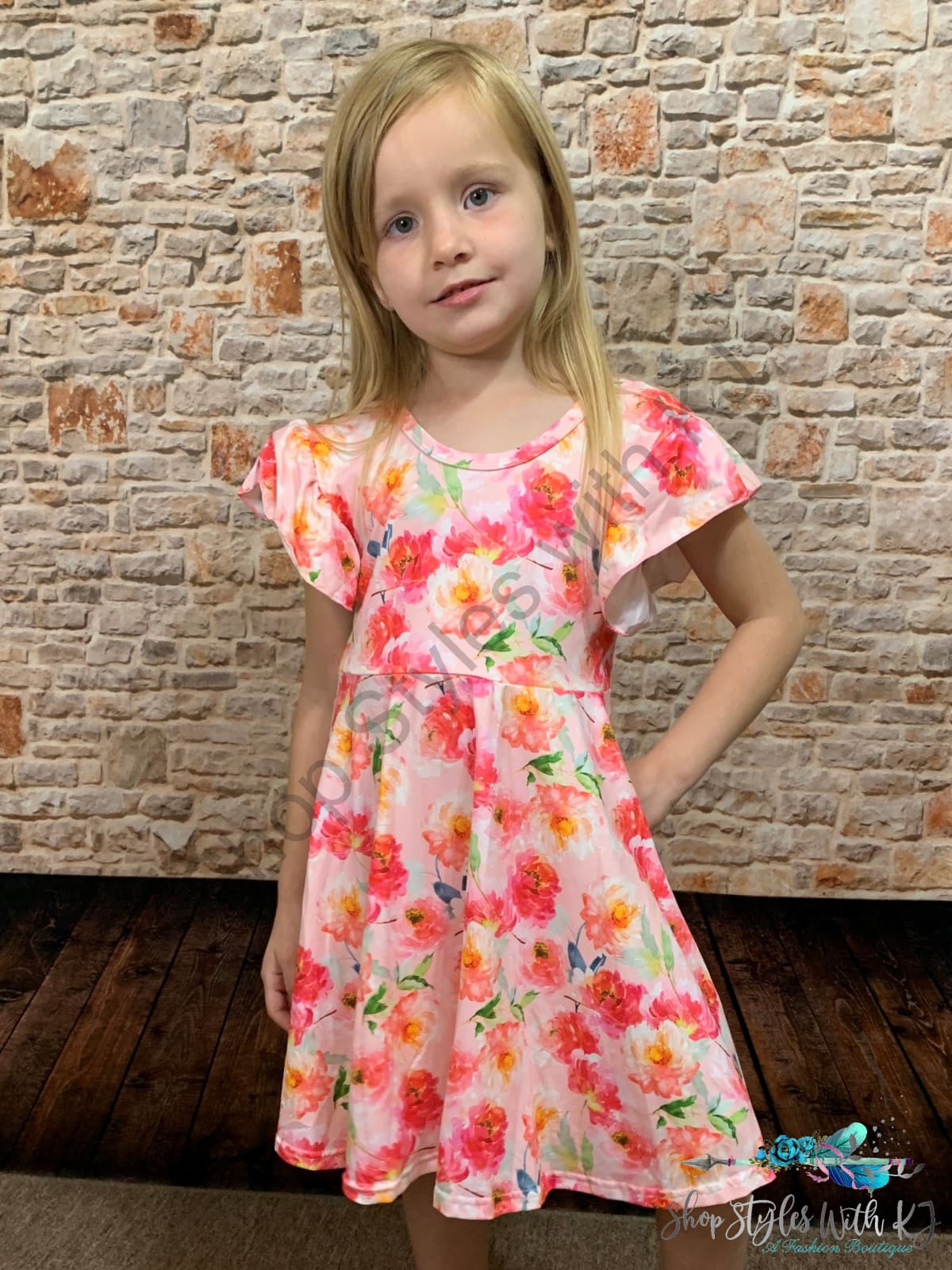 Brushed Rose Among The Thorns Dress Kids