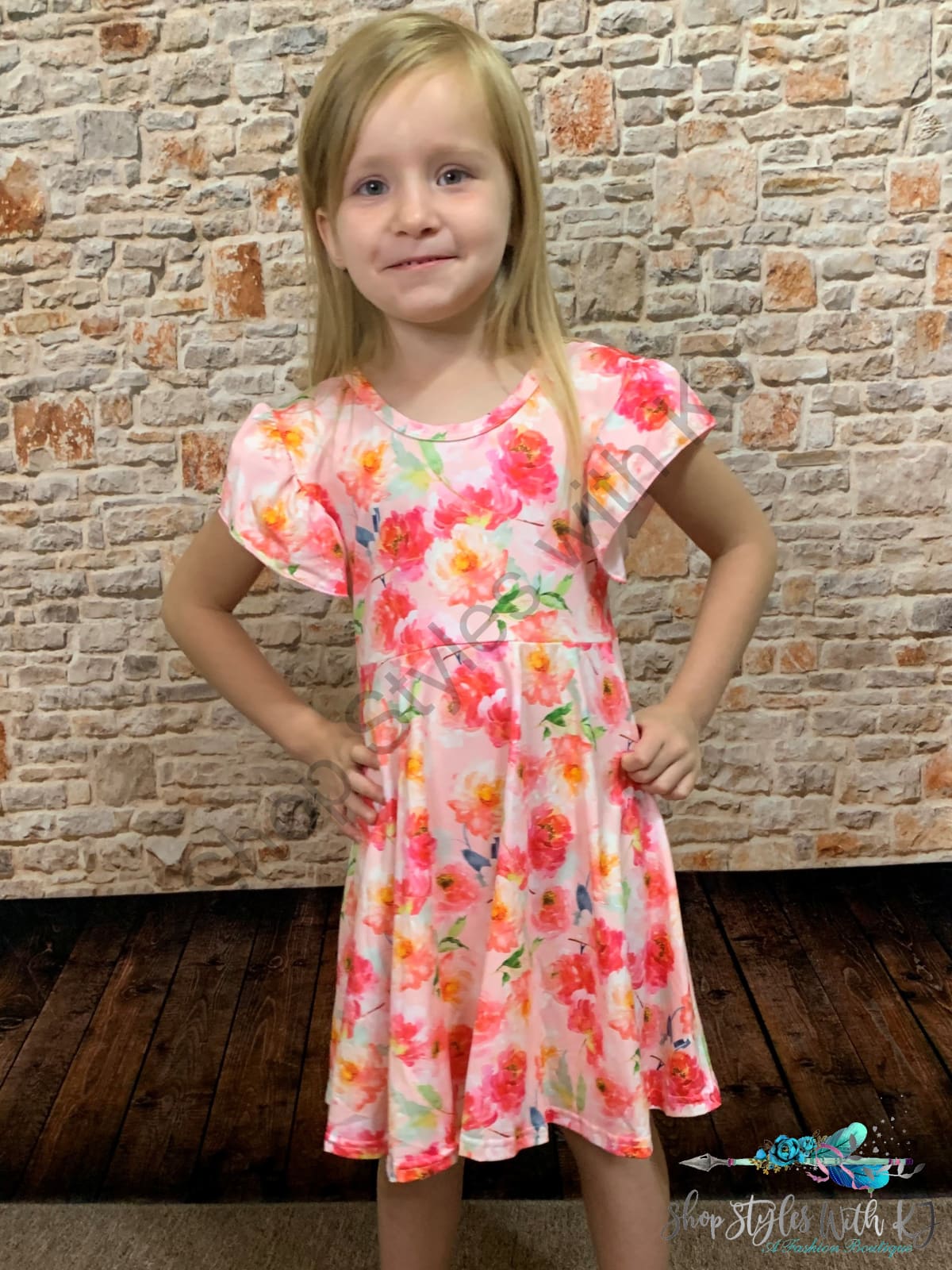 Brushed Rose Among The Thorns Dress Kids