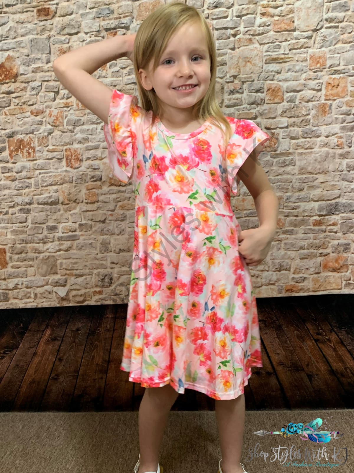 Brushed Rose Among The Thorns Dress Kids