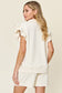 Texture Flounce Sleeve Top and Drawstring Shorts Set - 13 Colors