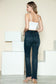 Judy Blue Button Fly Hem Destroy High Rise Straight Jeans