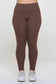 Fleece Lined High Waisted Leggings - Coffee Brown
