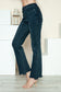 Judy Blue Button Fly Hem Destroy High Rise Straight Jeans