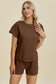 Texture Short Sleeve Top and Shorts Set - 5 Colors