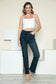 Judy Blue Button Fly Hem Destroy High Rise Straight Jeans