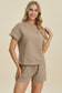 Texture Short Sleeve Top and Shorts Set - 5 Colors