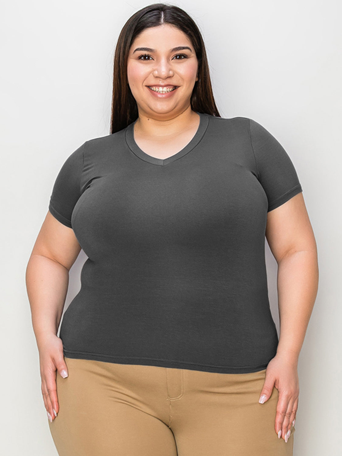 V-Neck High-Low Short Sleeve T-Shirt - 7 Colors