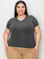 V-Neck High-Low Short Sleeve T-Shirt - 7 Colors