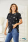 Dandelion Print Round Neck T-Shirt Shirts & Tops