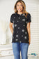 Dandelion Print Round Neck T-Shirt Shirts & Tops