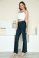 Judy Blue Button Fly Hem Destroy High Rise Straight Jeans