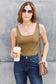 Square Neck Wide Strap Tank - 5 colors