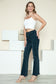 Judy Blue Button Fly Hem Destroy High Rise Straight Jeans