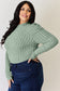 Ribbed Mock Neck Puff Sleeve T-Shirt - 5 Colors