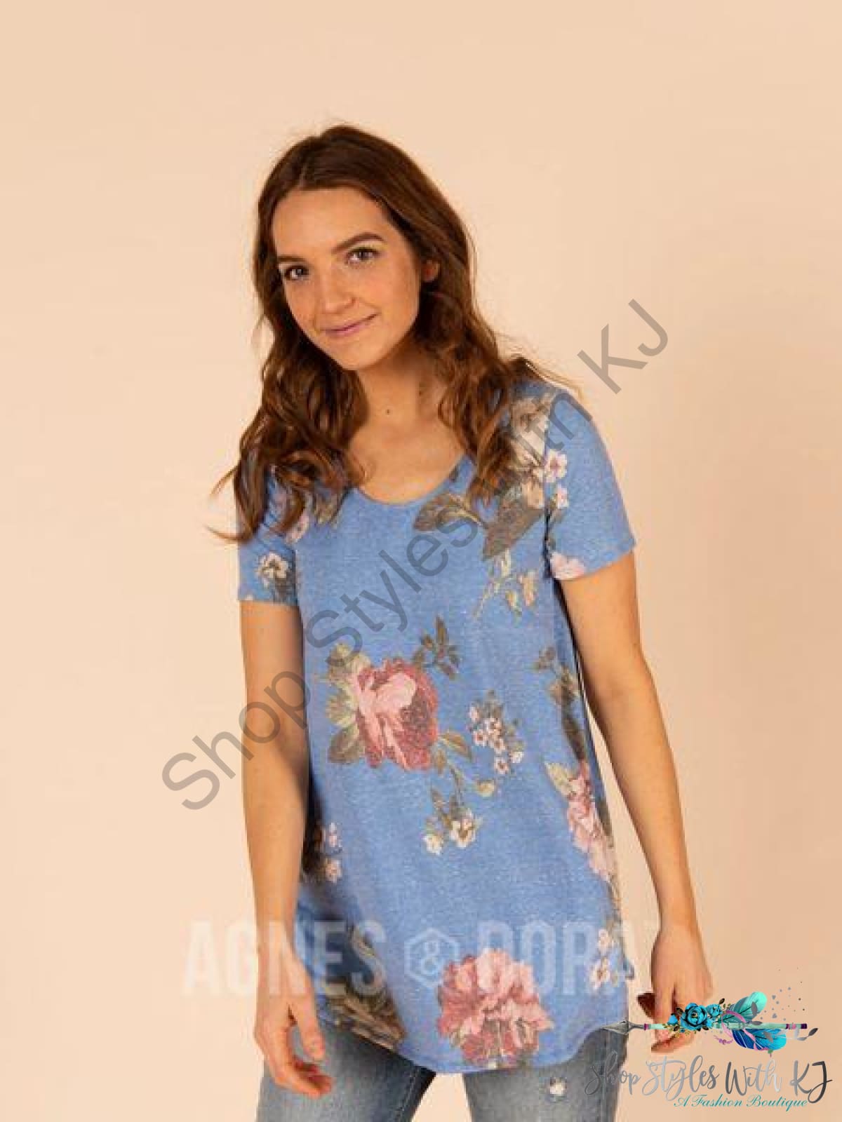 Everyday Tee Blue Floral Tee