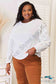 Double Take Eyelet Dropped Shoulder Round Neck Blouse