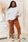Double Take Eyelet Dropped Shoulder Round Neck Blouse