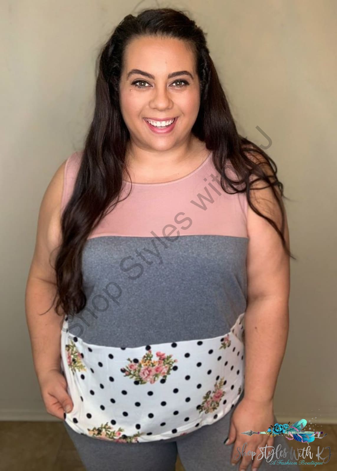 Eyes On You Color Block Tank - Size S