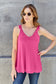 Lace Detail V-Neck Cutout Cami - 5 colors