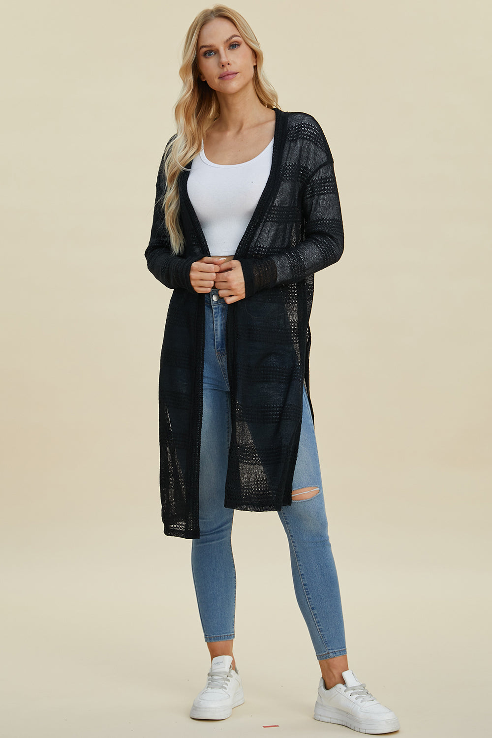Open Front Longline Cardigan - 4 Colors