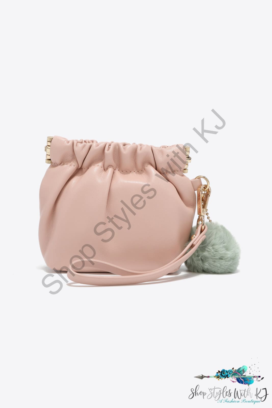 Faux Leather Pouch Bag