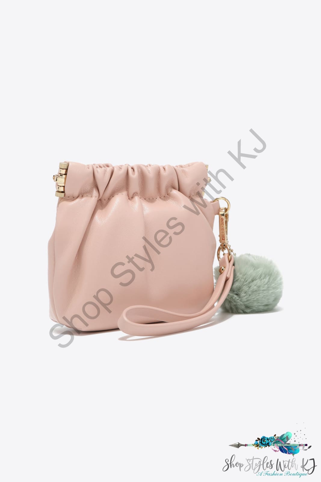 Faux Leather Pouch Bag