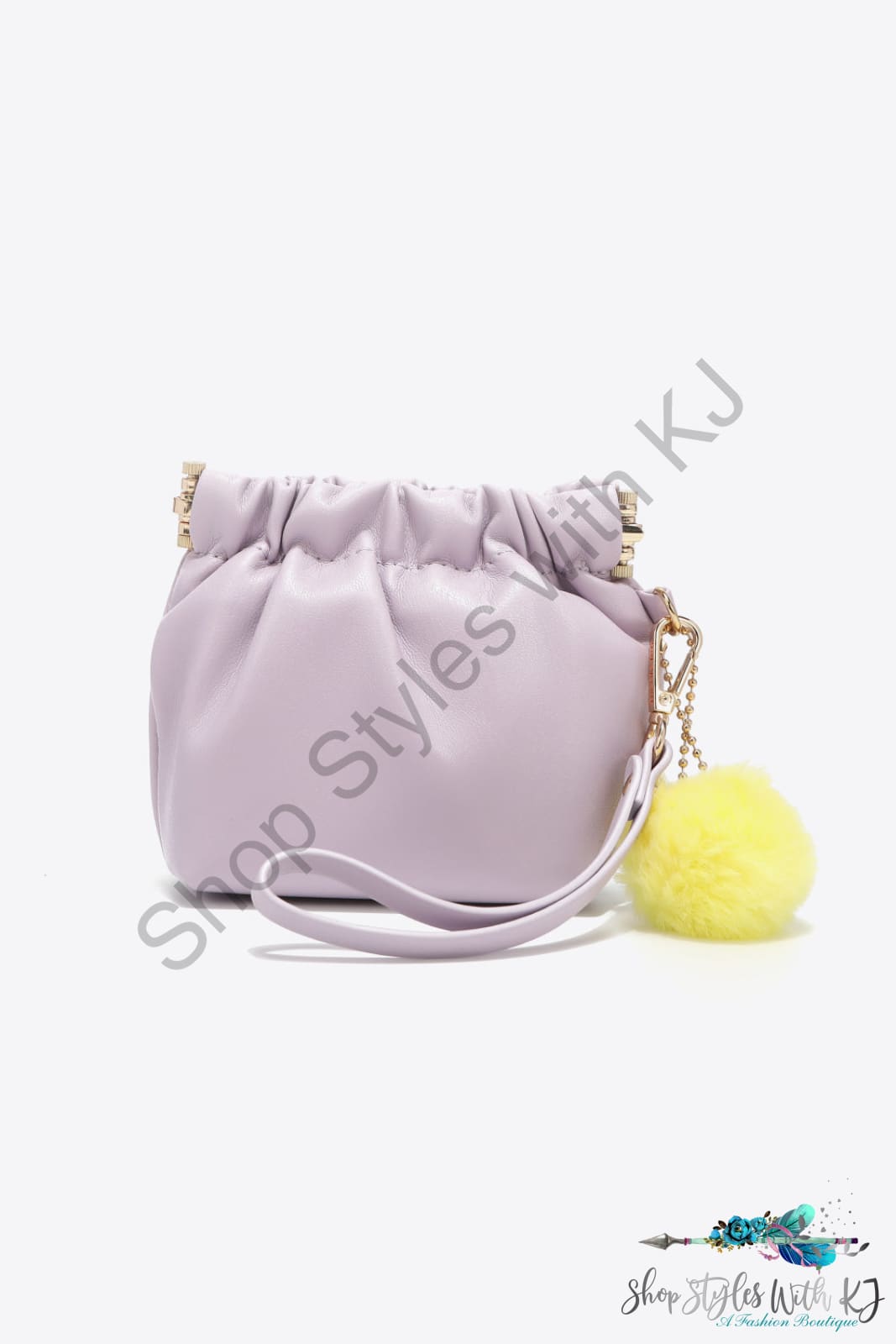 Faux Leather Pouch Bag