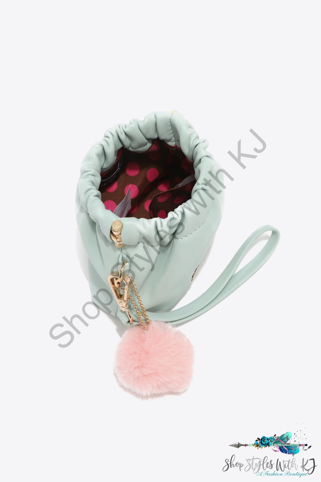 Faux Leather Pouch Bag