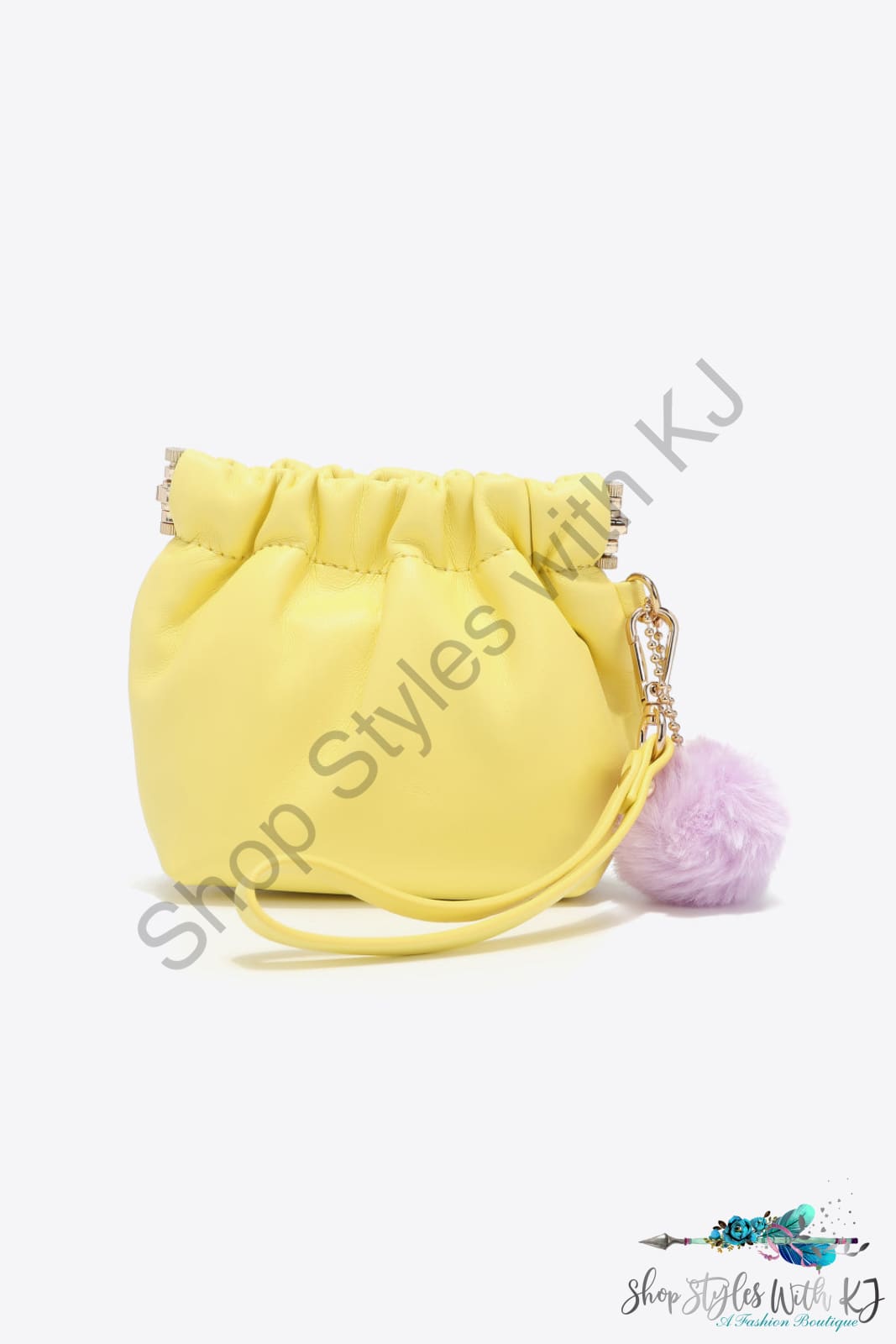 Faux Leather Pouch Bag