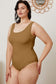 Square Neck Sleeveless Bodysuit - 5 colors