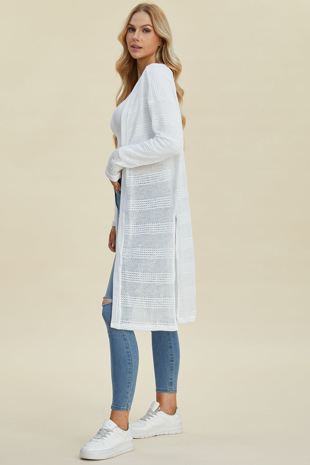 Open Front Longline Cardigan - 4 Colors