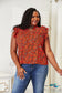Double Take Floral Flutter Sleeve Notched Neck Blouse Shirts & Tops
