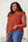 Double Take Floral Flutter Sleeve Notched Neck Blouse Shirts & Tops