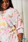 Double Take Floral Round Neck Three-Quarter Sleeve Top