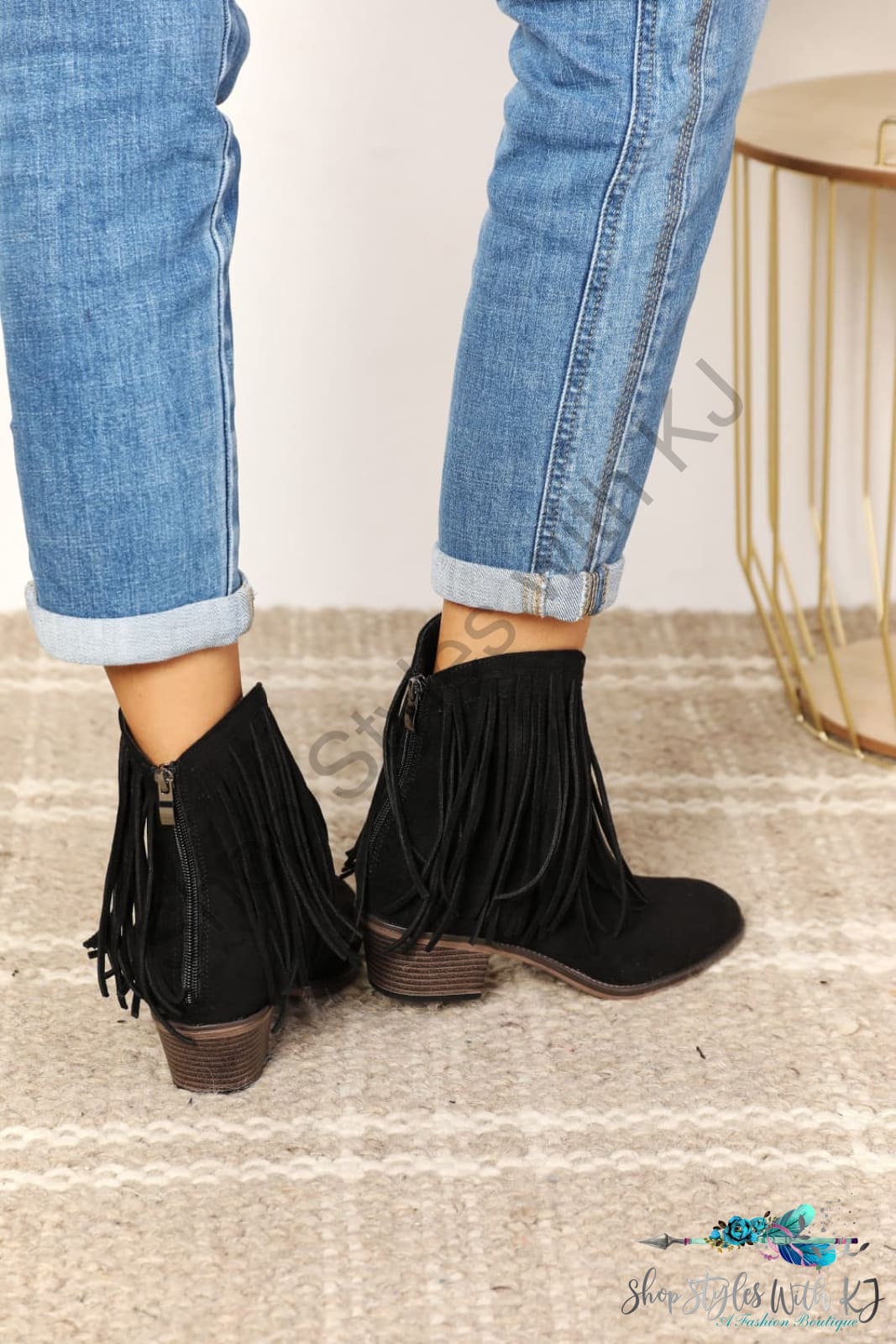 Legend Womens Fringe Cowboy Western Ankle Boots