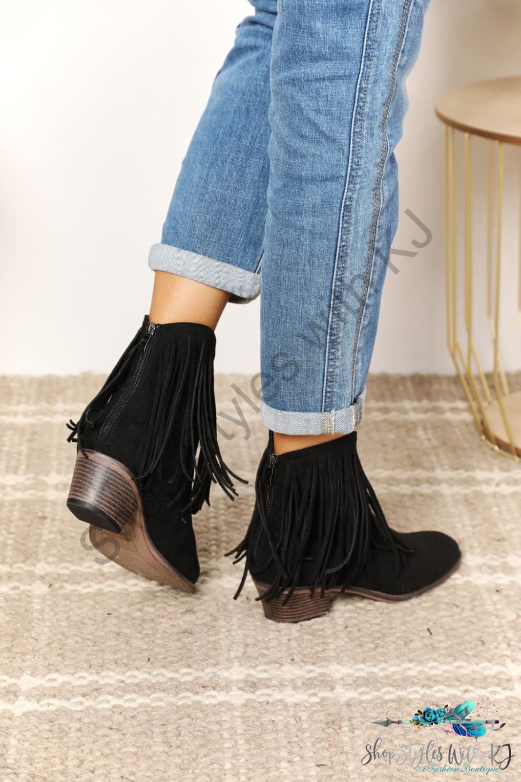 Legend Womens Fringe Cowboy Western Ankle Boots