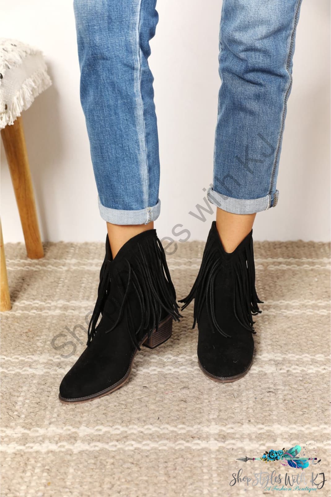 Legend Womens Fringe Cowboy Western Ankle Boots