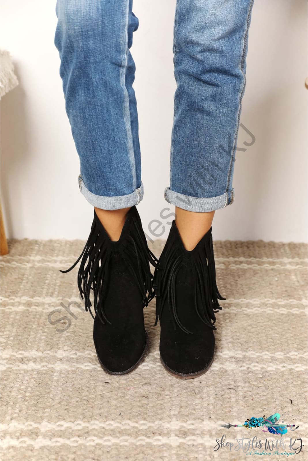 Legend Womens Fringe Cowboy Western Ankle Boots