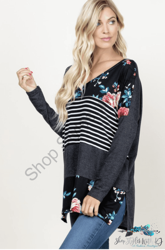 Frozen In Time Color Block Tee