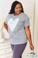 Simply Love Heart Graphic Cuffed Short Sleeve T-Shirt