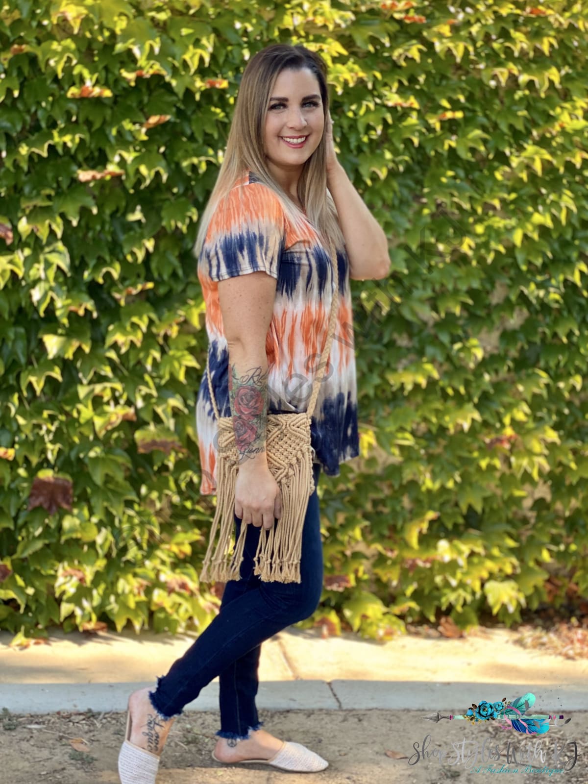 Just In Time Short Sleeve Top - Size S